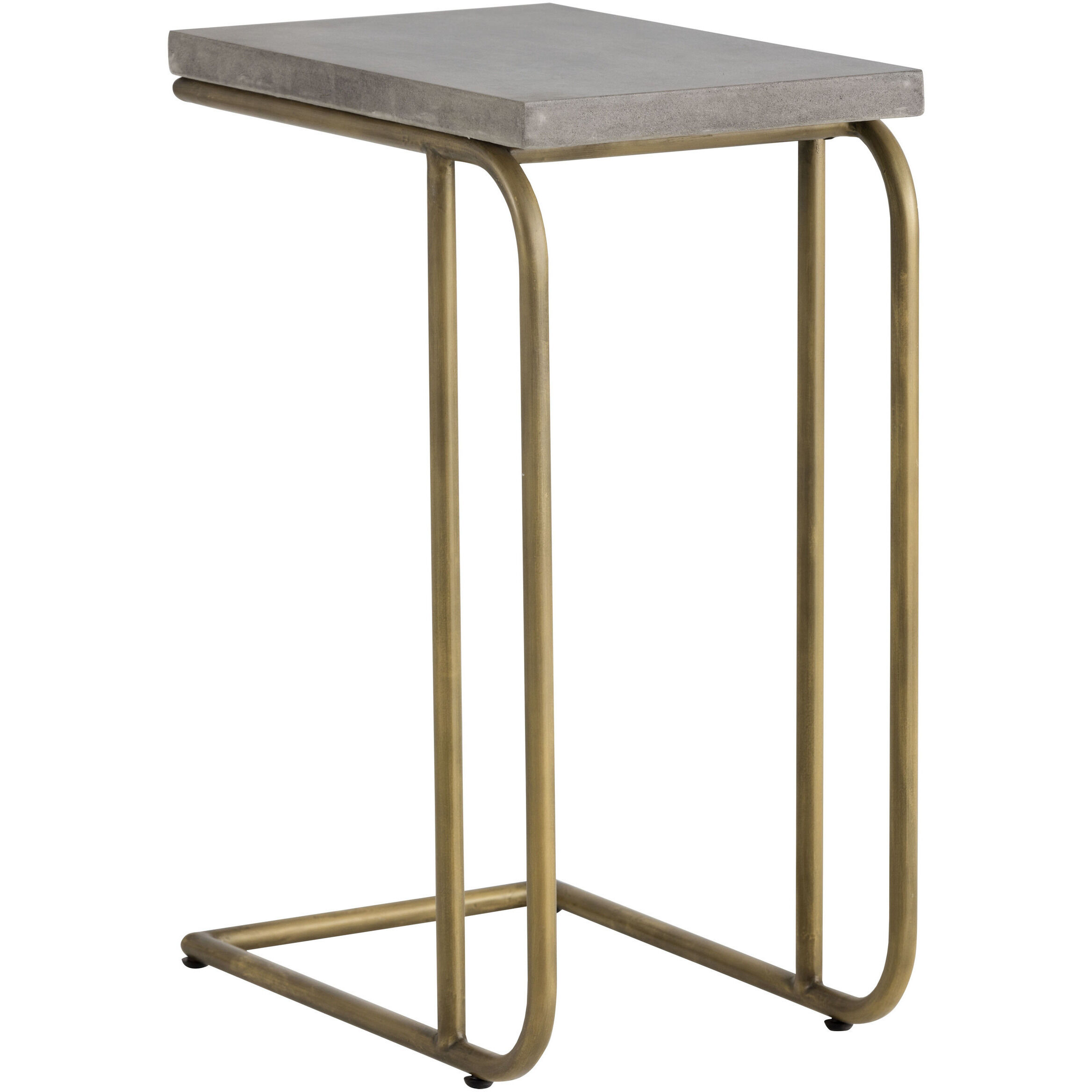 Lucius 26 X 19.75 inch Grey / Antique Brass End Table
